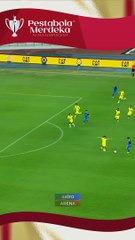 Malaysia ketinggalan pada minit 27 selepas jaringan sendiri Feroz Baharudin.