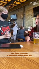 Waitress's Emotional Response to Generous Tip