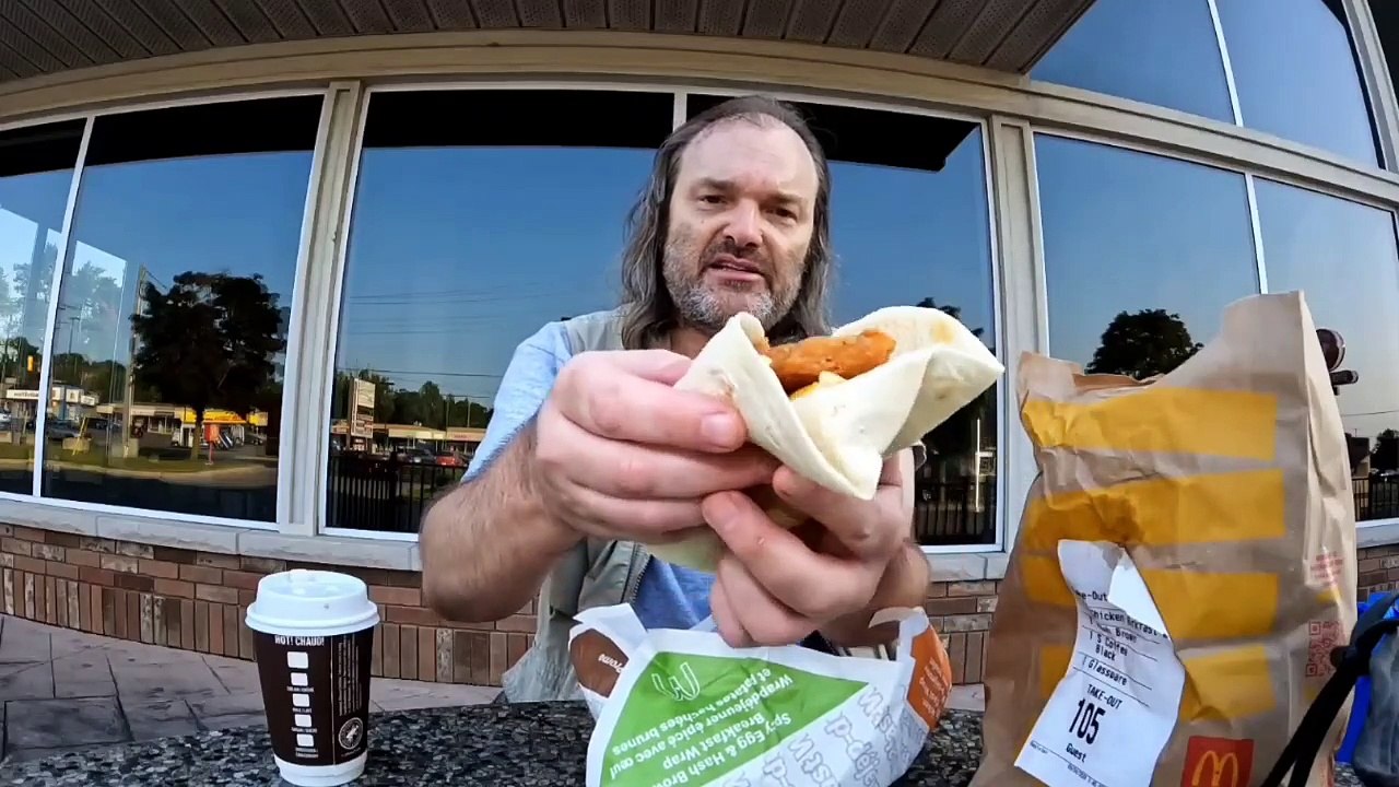 McDonald's new breakfast wraps spicy Chicken Canada Review + Limited time only Glass cups only in Canada Review