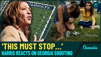 Watch| Harris Interrupts Speech to Discuss Georgia School Shooting, Promises Action on Gun Laws