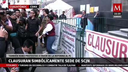 Secretarios clausuran accesos a la SCJN en protesta por reforma judicial