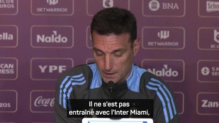Argentine - Scaloni : "Cela aurait été prématuré d'appeler Messi"