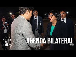 Delcy llegó a Nueva Delhi: Participará en Cónclave de la Confederación Industrial de la India