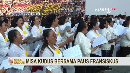 Misa Kudus Paus Fransiskus Dimulai, Perarakan Masuk dan Pendupaan Altar Hingga Patung Maria