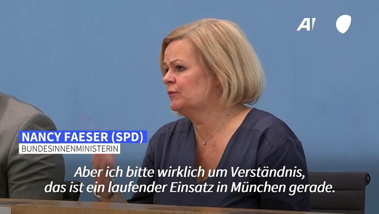 Faeser: Schüsse in München schwerwiegender Vorfall