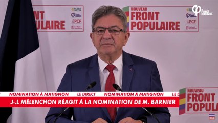 Jean-Luc Mélenchon réagit à la nomination de Michel Barnier