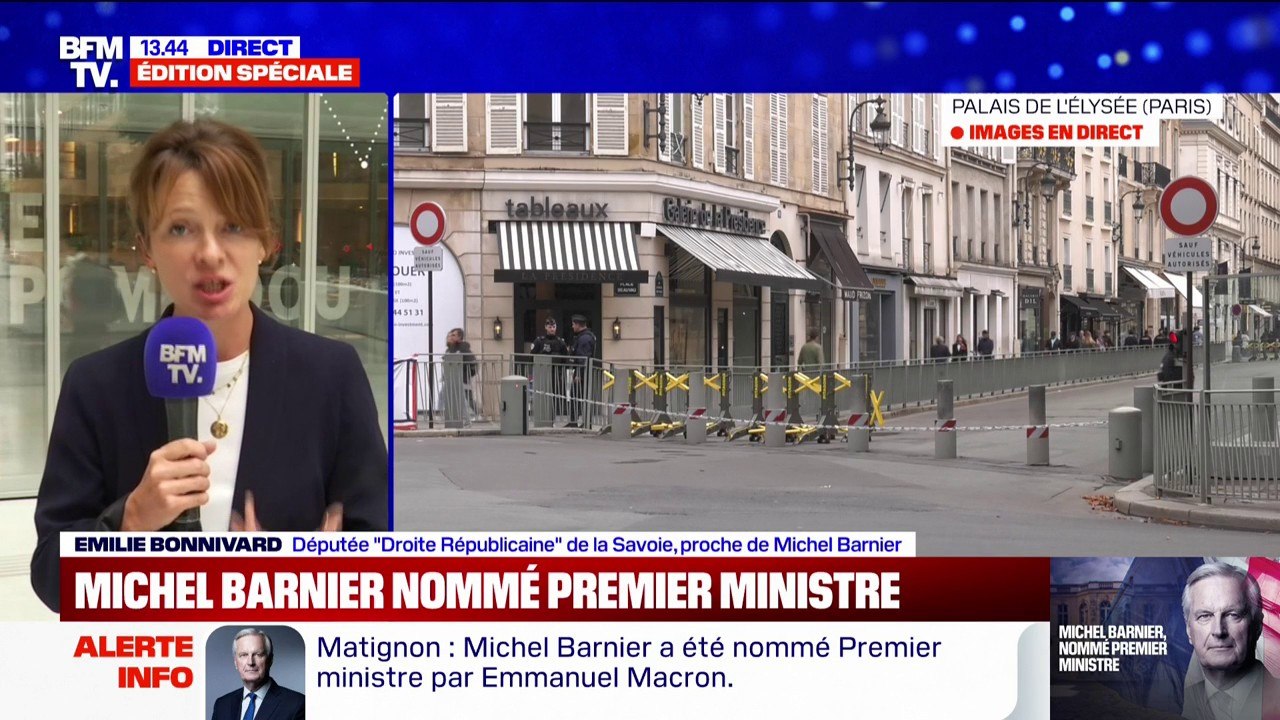 Matignon: "Michel Barnier sait parler avec les hommes et les femmes de sensibilités différentes", assure Émilie Bonnivard (LR)