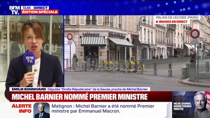 Matignon: "Michel Barnier sait parler avec les hommes et les femmes de sensibilités différentes", assure Émilie Bonnivard (LR)