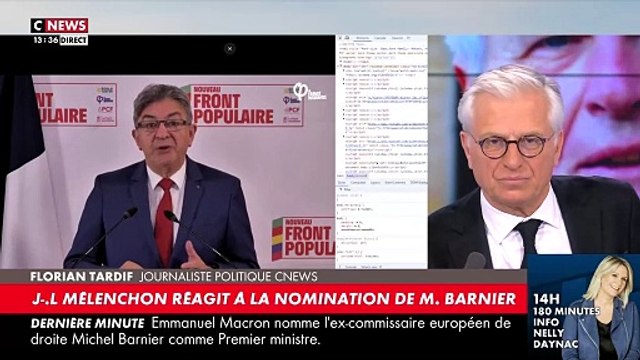 Regardez la première réaction de Jean-Luc Mélenchon après la nomination de Michel Barnier à Matignon: On nous a volé l'élection ! - VIDEO