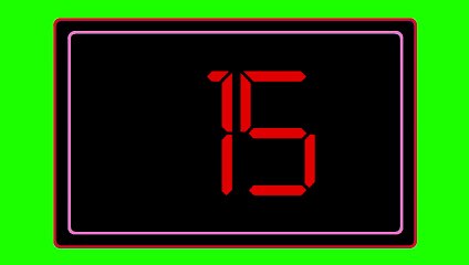 Timer/Alarm 15 seconds - Red digit