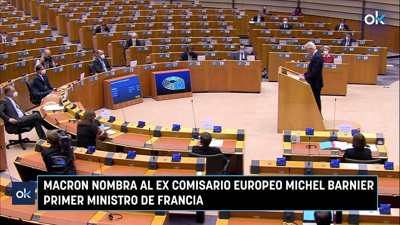 Macron nombra al ex comisario europeo Michel Barnier primer ministro de Francia
