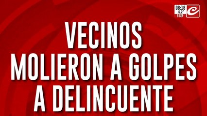 Vecinos molieron a golpes a un delincuente: terminó malherido e internado