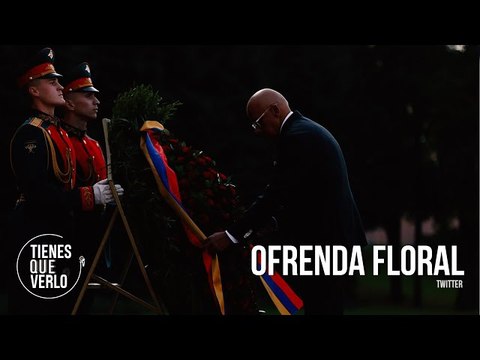 Jorge Rodríguez en Moscú: Rindió honores en el Monumento del Libertador