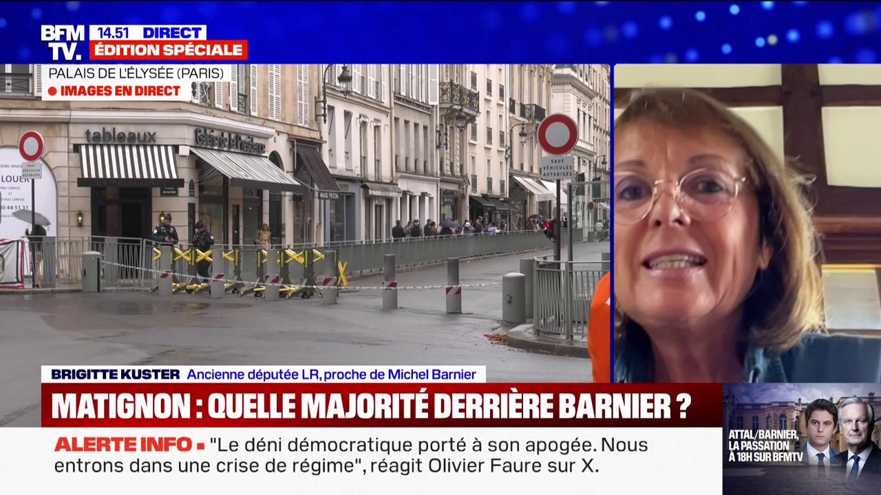 Pour Brigitte Kuster, proche de Michel Barnier, sa nomination à Matignon est "un choix important pour la France"