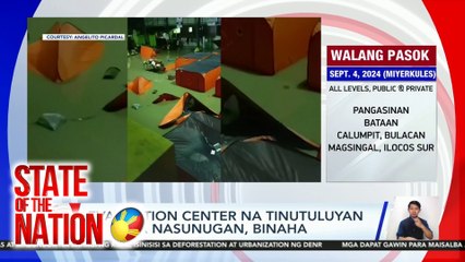 Evacuation Center na tinutuluyan ng mga nasunugan, binaha | SONA