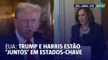 Trump e Kamala estão ombro a ombro em três estados-chave