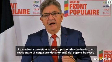 Francia, M?lenchon: le elezioni sono state rubate