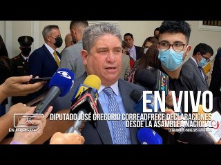 Diputado José Gregorio Correa ofrece declaraciones desde la Asamblea Nacional