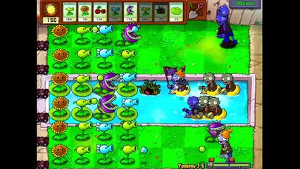 Plants VS Zombie  #-#. Зомби съели твои МОЗГИ! ((( Откуда я знал, что газонокосилки тонут...