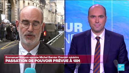 Matignon : passation d'Attal, 35 ans, à Barnier, 73 ans