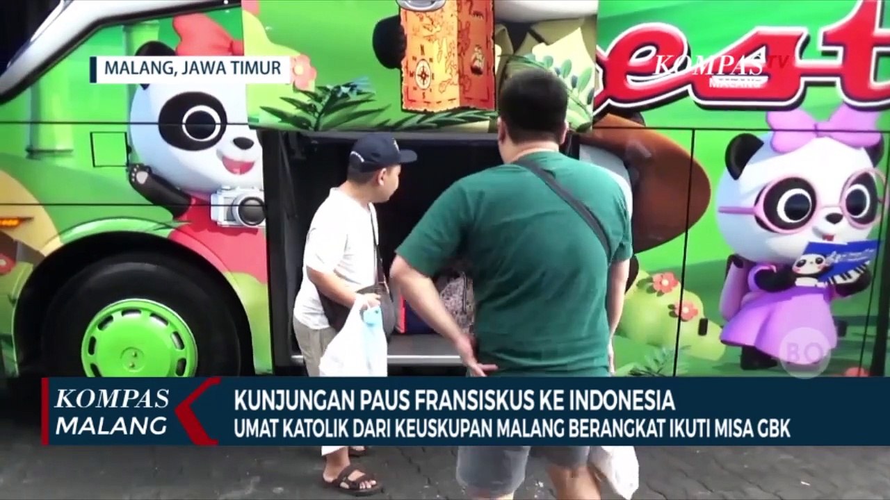 Ribuan Umat Katolik Keuskupan Malang Berangkat ke GBK untuk Ikuti Misa Kudus