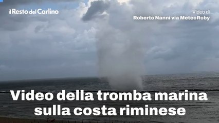 Video della tromba marina sulla costa riminese