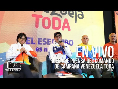 Jorge Rodríguez en rueda de prensa del Comando de Campaña Venezuela Toda