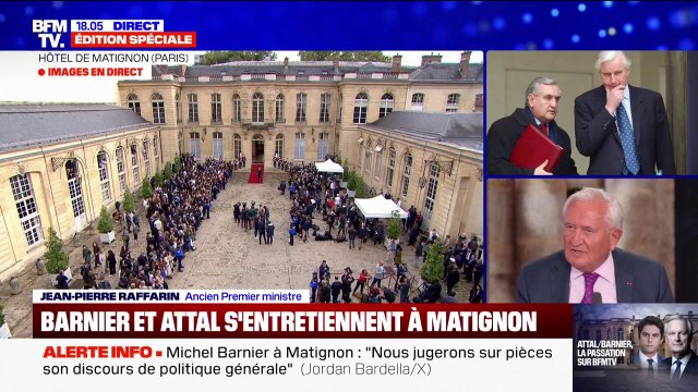 Michel Barnier à Matignon: Quelqu'un de très fiable, extraordinairement fidèle, qui n'a pas beaucoup d'ennemis , pour Jean-Pierre Raffarin