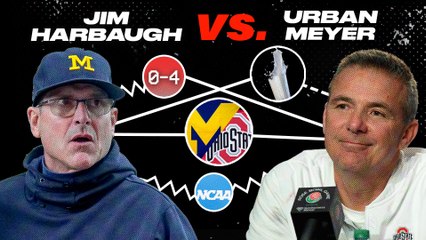 Jim Harbaugh and Urban Meyer beefed over the biggest rivalry in college football... and milk.