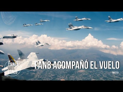 A la izquierda y a la derecha: FANB acompañó vuelo de Maduro a San Vicente y las Granadinas