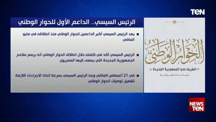 الرئيس السيسي.. الداعم الأول للحوار الوطني