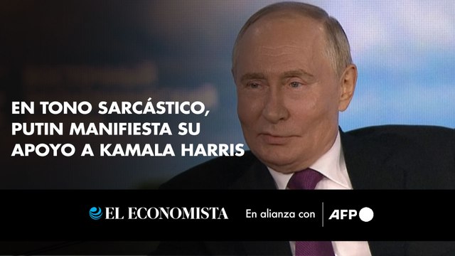 En tono sarcástico, Putin manifiesta su apoyo a Kamala Harris