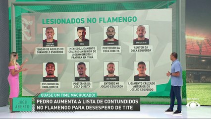 Flamengo tem quase um time titular de desfalques, e Denílson analisa: 'Assustador'