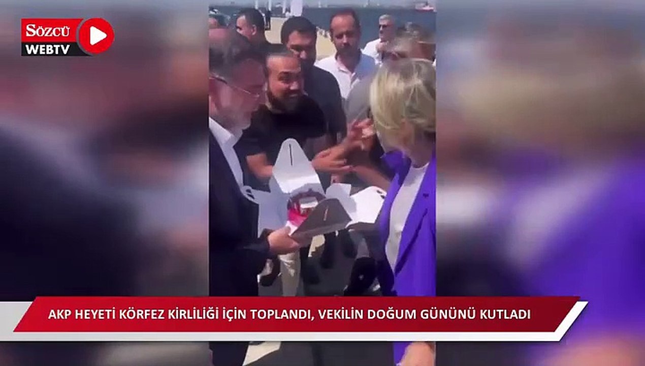 AKP heyeti körfez kirliliği için toplandı, vekilin doğum gününü kutladı