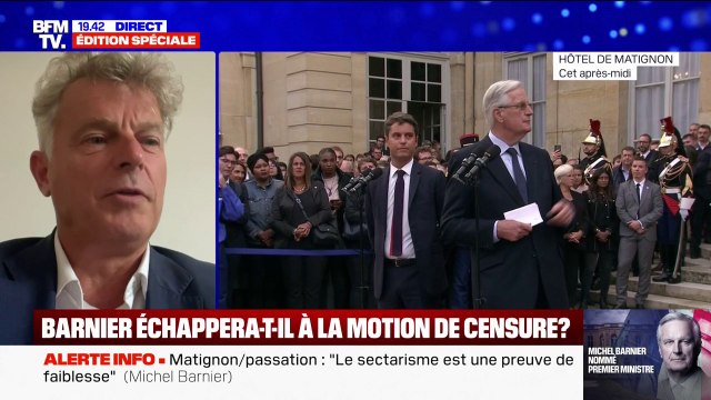 Fabien Roussel (PCF): Michel Barnier, c'est l'union des droites avec le regard bienveillant du Rassemblement national