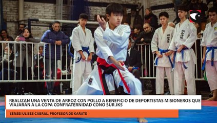 Realizan una venta de arroz con pollo a beneficio de deportistas misioneros que viajarán a la copa confraternidad Cono Sur JKS
