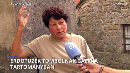 Download Video: Két helyen tombol erdőtűz az északnyugat-spanyolországi Galíciában