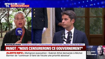 Mathilde Panot (LFI): "Michel Barnier va continuer la politique macroniste"