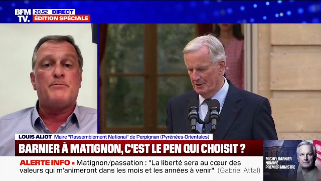 Louis Aliot (maire RN de Perpignan): Monsieur Barnier est le candidat qui cumule le moins de handicaps pour tout le monde