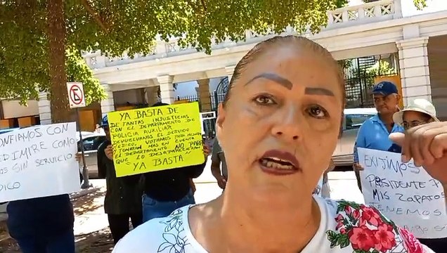 Policías auxiliares porque fueron dados de baja del servicio médico del Isssteson