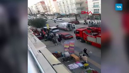 Evde piknik tüpü patladı; balkondan atladı