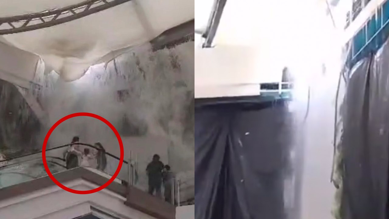 Colapso de techo en centro comercial de San Pedro Garza deja 5 heridos