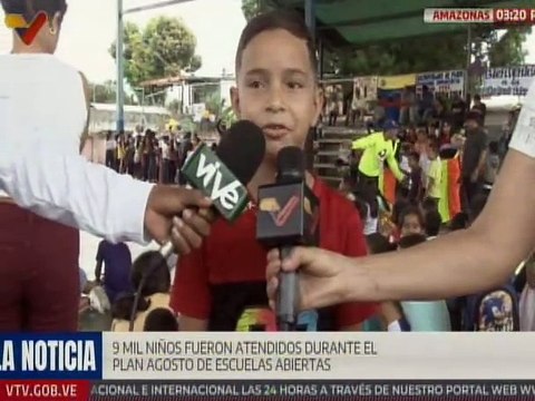 Plan Agosto de Escuelas Abiertas atiende a niños y niñas del estado Amazonas
