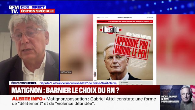 Éric Coquerel (LFI): Emmanuel Macron s'est mis dans la main du Rassemblement national pour éliminer Lucie Castets