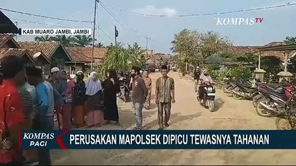 Geram Ada Tahanan Tewas, Kantor Polisi di Jambi Dirusak Warga hingga Kaca Pecah