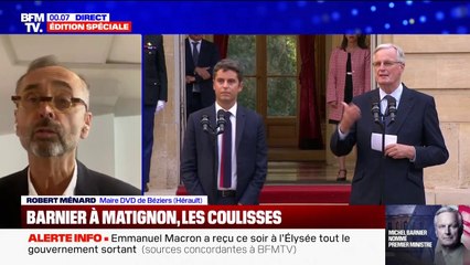 Michel Barnier à Matignon: "C'est à l'image de ce pays. Il y a bien plus de gens qui votent à droite qu'à gauche", réagit Robert Ménard (maire divers droite de Béziers)