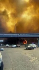 Incendios fuera de control en Córdoba： el fuego cortó la autopista que va a Carlos Paz