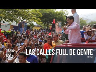 Maduro apareció en Yaracuy: Vea cómo lo recibieron por las calles full de gente