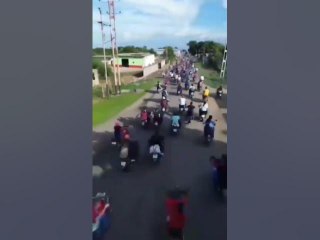 Desde Ospino en Portuguesa: Bajaron motorizados en apoyo a Maduro y en contra de las sanciones