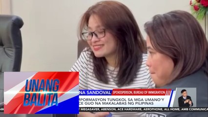 Panayam kay Dana Sandoval, Spokesperson, Bureau of Immigration | Unang Balita